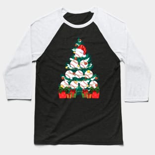 Baseball Lover Xmas Tree Lights Santa Baseball Christmas Baseball T-Shirt